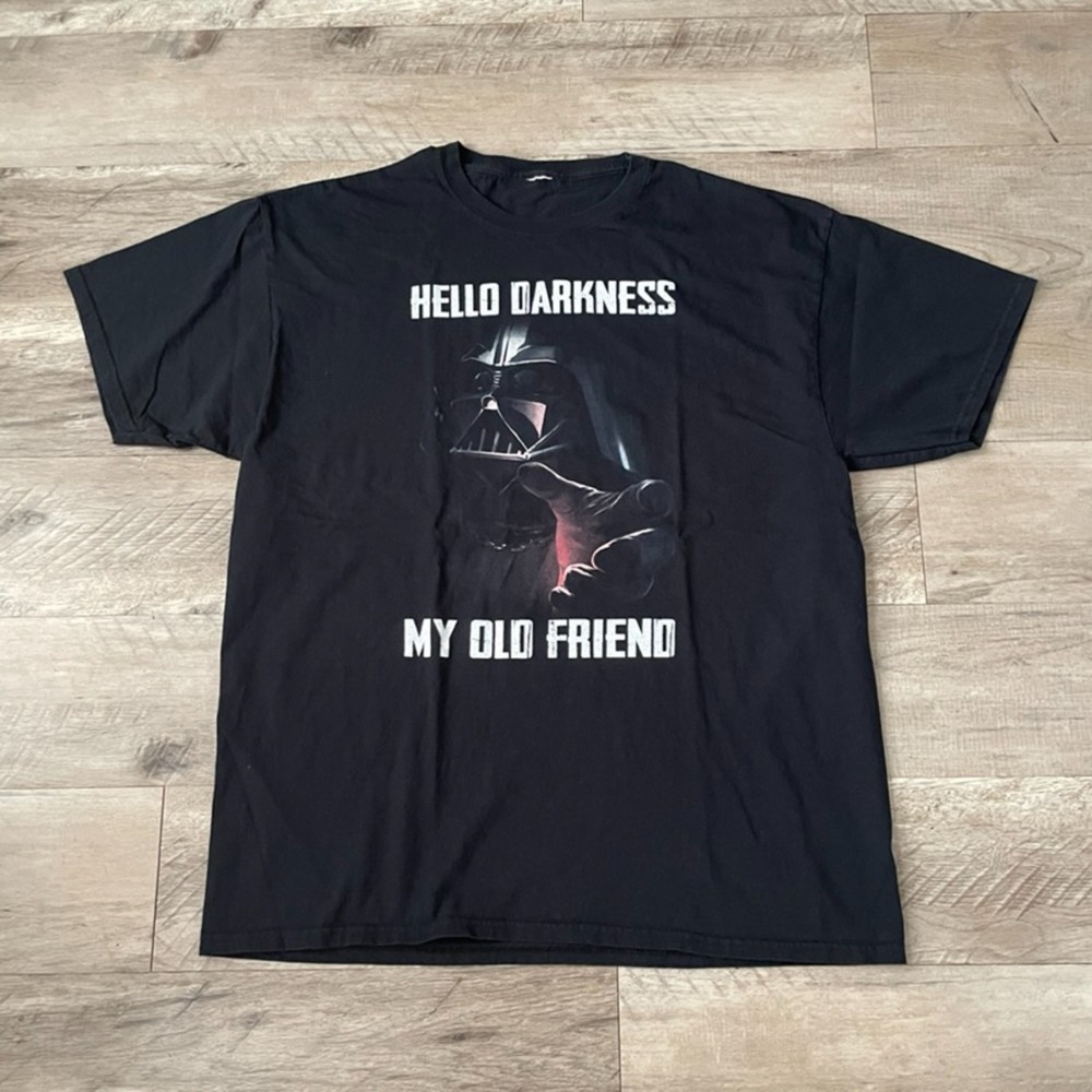 Darth Vader Hello Darkness My little Friend Graphic T-Shirt Size XL